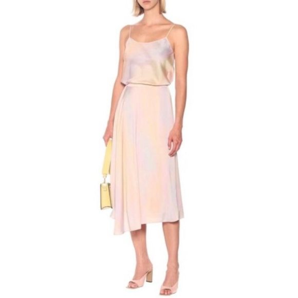 NEW Vince Rainbow Tie-Dye Drape Skirt